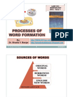 Processes of Word Formation - Morphology-Lane 333-2012 - Dr. Shadia