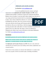 Inviolability of Diplomatic & Consular Premises