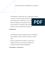 Diferencias Entre La Administración Como Actividad Humana y Como Profesión