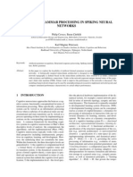 Artificial Grammar Processing in Spiking Neural Networks: Philip Cavaco, Baran C Ur Ukl U