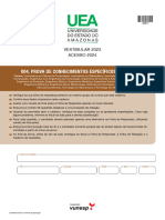 Uea 2023 Conhecimentos Especificos Matematica LP Fisica