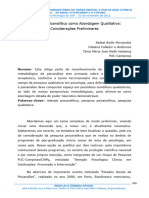 O Método Psicanalítico Como Abordagem Qualitativa: Considerações Preliminares