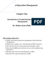 Chapter One (Operations Management)