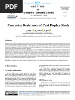 Corrosion Resistance of Cast Duplex Steels