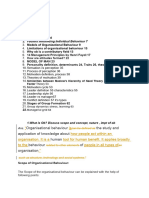 Content 1. Ob? 1 It's Nature 5, Scope 1, Concept 3 and Importance 6 2. Factors Influencing Individual Behaviour 7