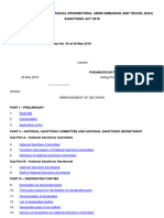 United Nations Financial Prohibitions Arms Embargo and Travel Ban Sanctions Act 2019 - 1