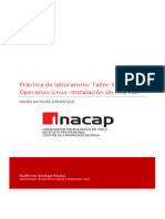 Taller Practico N°3 Sistema Operativo Linux - Instalacion RED HAT