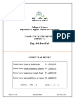 Exp (04) - Free Fall-Lab Report