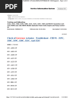 Check of Governor Actuator - Troubleshoot - CID 91 - 315C, 318C, 319C, 320C, 321C, and 322C