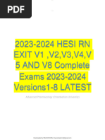 2023-2024 HESI RN EXIT V1, V2, V3, V4, V 5 AND V8 Complete