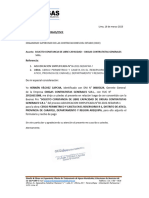 Carta N°01 para Solicitar Constancia de Libre Capacidad