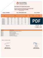 Marksheet - Semester 1 SD 373959