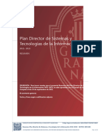 Tecnologías de La Información Plan Director de Sistemas Y: Resumen - 2023 2021