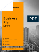 Construction Company Business Plan Example