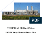 2019-250 MW Barge Technical Diary