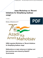 UIDAI Organizes Workshop On Recent Initiatives For Simplifying Aadhaar Usage 22-06-22