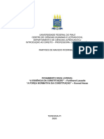 FICHAMENTO - A Essência Da Constituição e A Forca Da Constituição - Ramyses de Macedo Rodrigues - UFPI