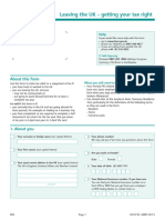 Leaving The UK - Getting Your Tax Right: About This Form