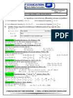 TD N°3 Equation A Une Inconnue