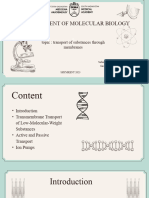 Transport of Substances Through Membranes