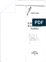 El Punto de Partida de La Investigación Filosófica. Maurice Blondel