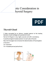 Anesthetic Consideration in Thyroid Surgery