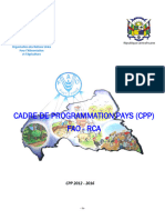 Cadre de Programmation Pays (CPP) Fao - Rca: Organisation Des Nations Unies Pour L'alimentation Et L'agriculture