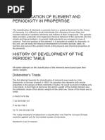 Classification of Element and Periodicity in Propertise