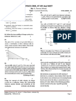 Current Electricity Final Test