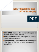 Use Case Template and ATM Example