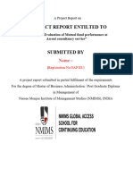 A Study On Evaluation of Mutual Fund Performance at Ascent Consultancy Service SIDDHI