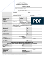 Personnel Recruitment Requisition