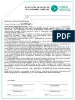 TERMO DE CONTRATO DE PRESTAÇÃO DE SERVIÇO DE PULVERIZAÇÃO COM VEÍCULO AÉREO NÃO TRIPULADO (DRONE) Que e