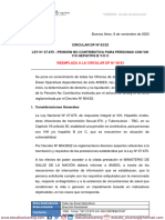 Circular DP-063-2023 LEY #27.675 - PENSIÓN NO CONTRIBUTIVA PARA PERSONAS CON VIH, HEPATITIS B Y C