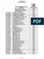 Liste de Prix Produits Pharmaceutiques Avril 2017