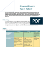 AC - Activity Template - Sauce Spoon Closeout Report