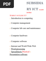 Sub Ict Summary