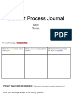 U2 - Student Process Journal