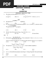 Nurture Course: Additional Exercise ON Logarithm