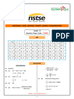 CL 9 Nstse 2024 Paper 494 Key