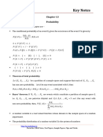 12 Maths Key Notes CH 13 Probability