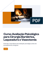 Curso Avaliacao Psicologica para Cirurgia Bariatrica Laqueadura e Vasectomia