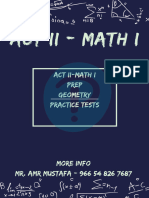 ACT II PREP Course-Math I-Geometry Practice Tests