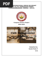 Cafe Management System Source Code