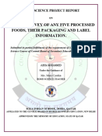 Homescience Class 12 Project CBSE