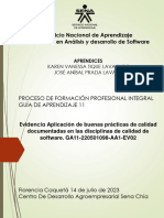 Aplicación de Buenas Prácticas de Calidad Documentadas en Las Disciplinas de Calidad de Software. GA11-220501098-AA1-EV02