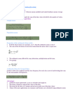 Arithmetic Mean (AM) Sample Mean: Measures of Central Tendency