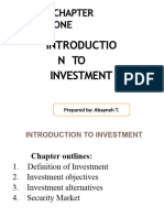 Chapter 1 Introduction To Investment