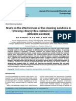 Study On The Effectiveness of Five Cleaning Solutions in Removing Chlorpyrifos Residues in Cauliflower (Brassica Oleracea)