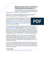 Ruptura Del Orden Colonial de 1810 A La Etapa de La Autonomia Provincial de La Decada Del 20